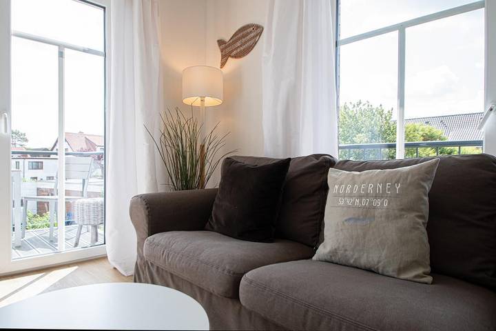 Ferienwohnung für 2 Personen, mit Balkon und Sauna auf den Ostfriesische Inseln