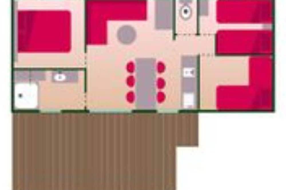 Cabaña 3 habitaciones, 7 pers, terraza vista al lago in Salles-Curan, Lago de Pareloup