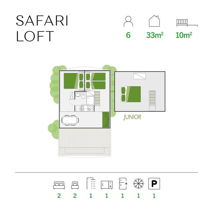 Ganze Wohnung, Barricata Holiday Village Safari Loft für 6 Personen in Porto Tolle, Isola della Donzella