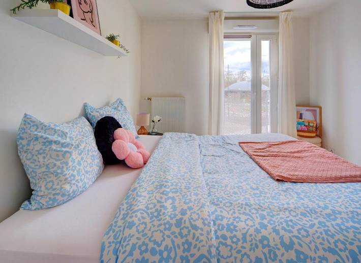Appartement de vacances pour 3 personnes, avec Balcon ainsi que Terrasse et Vue