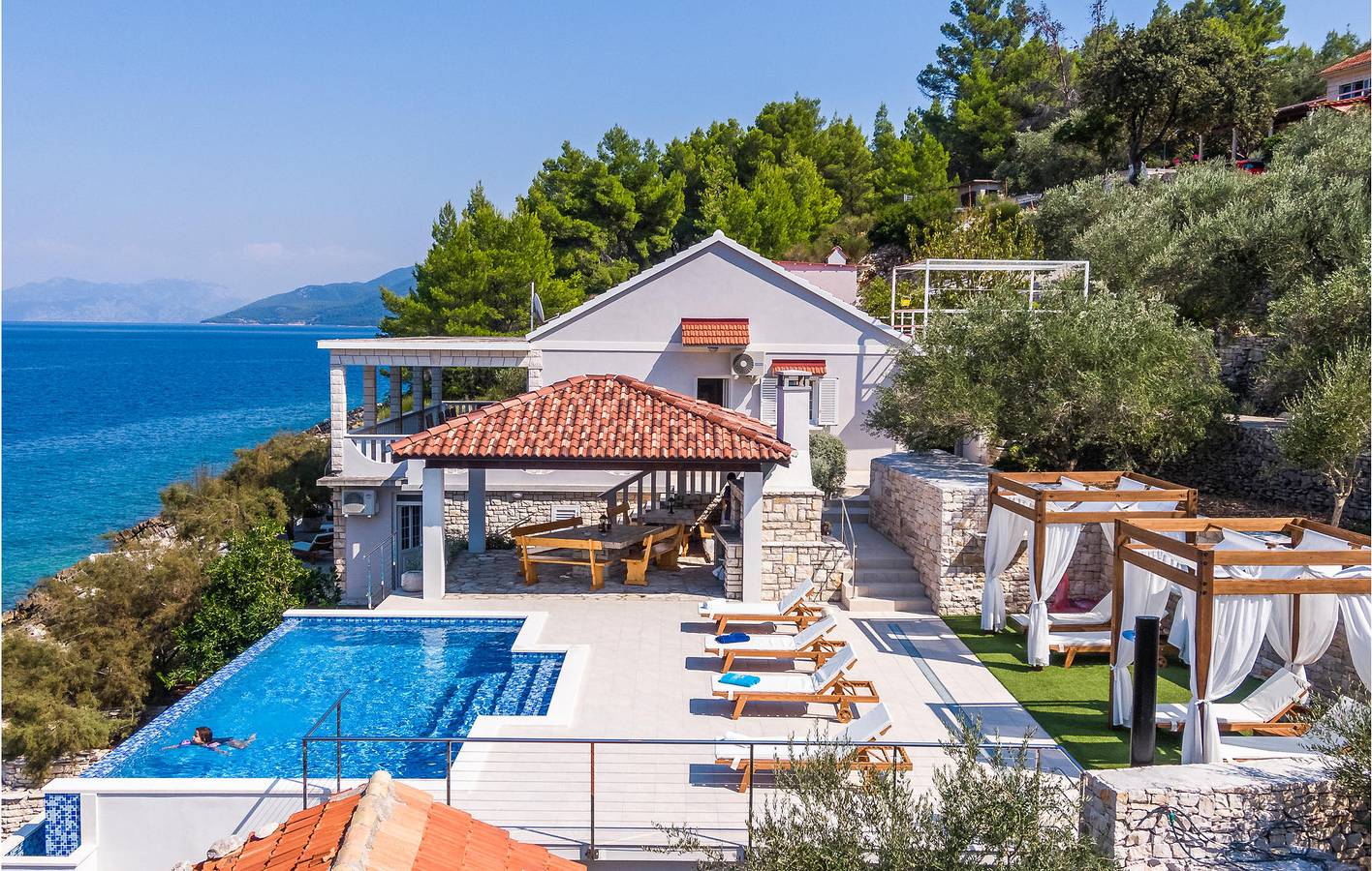 Ferienhaus für 10 Personen mit Terrasse in Blato, Korcula