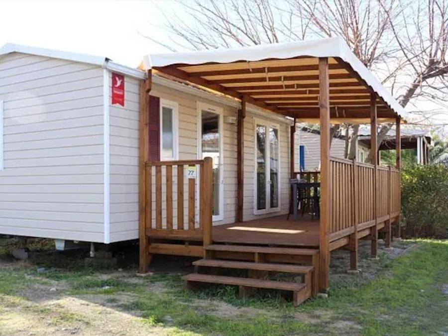 Flower Camping Altea - Mobilhome 4 personnes - Cottage Confort 30m² - (2 chambres) - dont 8m2 de terrasse intégrée + Climatisation + Tv 4 pers in Vic-la-Gardiole, Côte d'Améthyste