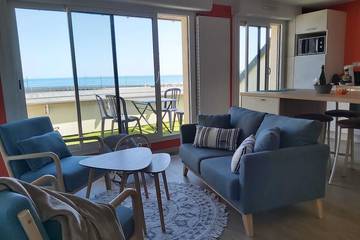 Gîte pour 3 personnes, avec terrasse à Grandcamp-Maisy