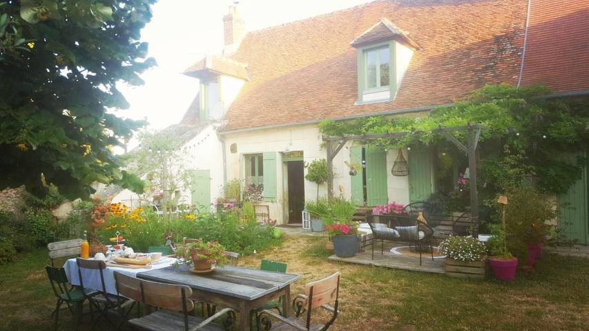 Chambre d’hôte pour 4 personnes, avec vue et jardin, animaux acceptés