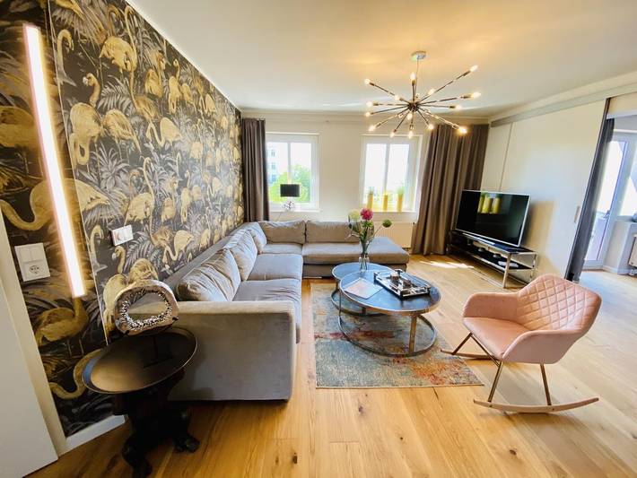 Ferienwohnung für 4 Personen, mit Balkon/Terrasse und Meerblick sowie Balkon und Sauna