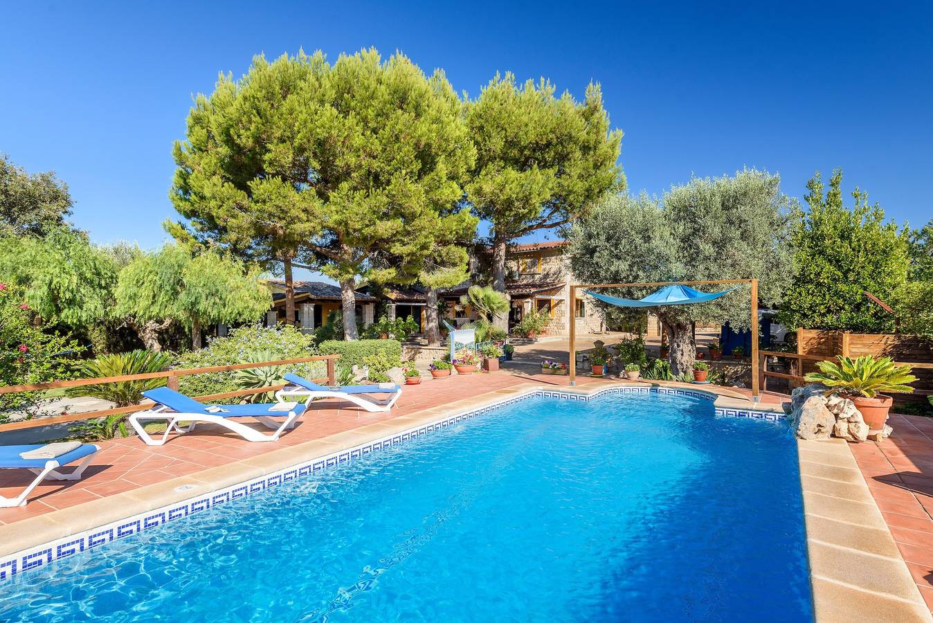Vacation Home Sa Sort with Mountain View, Pool, Terrace & Barbecue in Inca, Majorca Center