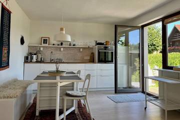 Ferienhaus für 4 Personen, mit Garten und Balkon in der Rostocker Heide