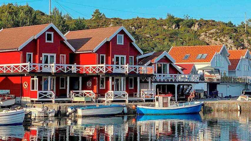 Ferienhaus für 6 Personen, mit Terrasse und Ausblick in Bokn