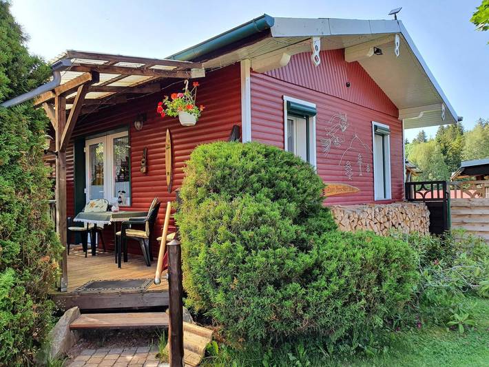 Hütte für 3 Personen, mit Terrasse und Garten in Sachsen-Anhalt