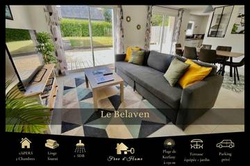 Gîte pour 6 personnes, avec jardin dans Plage Kerfany