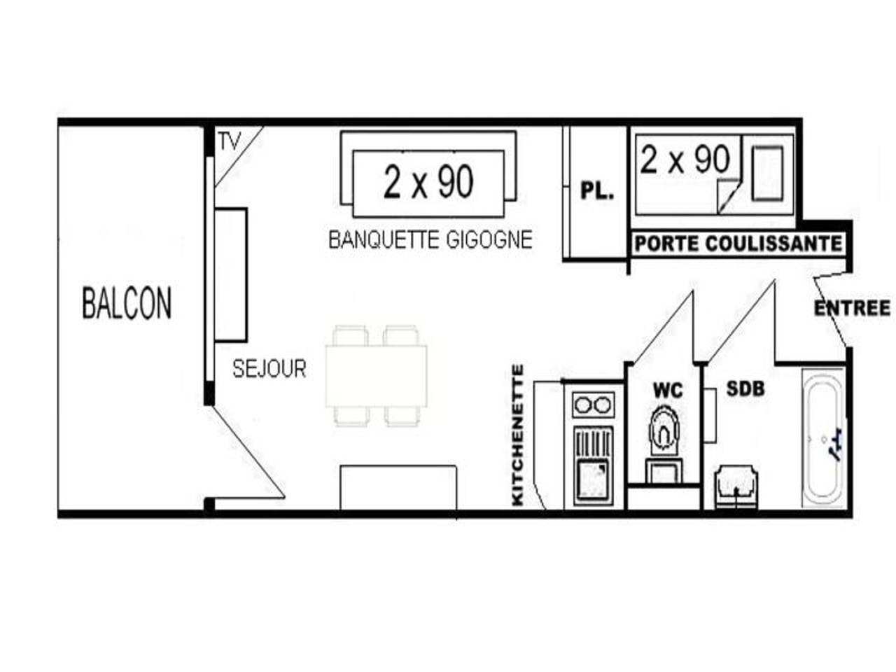 Apartamento entero, Apartamento en el centro del complejo turístico con balcón in Les Saisies, Albertville region