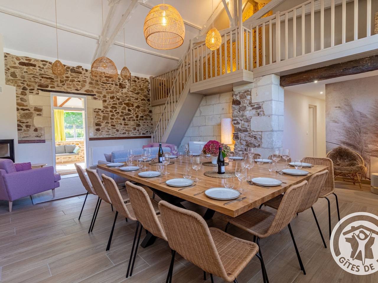 Gîte spacieux de 8 chambres au cœur des vignes d'Anjou in Blaison-Gohier, Région d'Angers