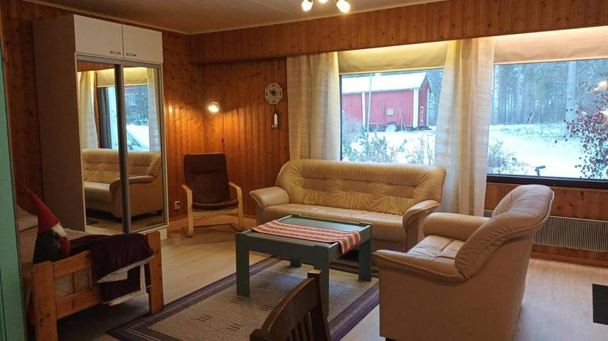 Maison d’hôte pour 4 personnes, avec jardin et vue ainsi que sauna et vue sur le lac, animaux acceptés dans Laponie