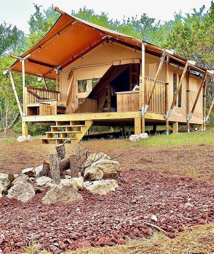 Camping für 2 Personen, mit Ausblick und Terrasse sowie Garten, mit Haustier in Texas