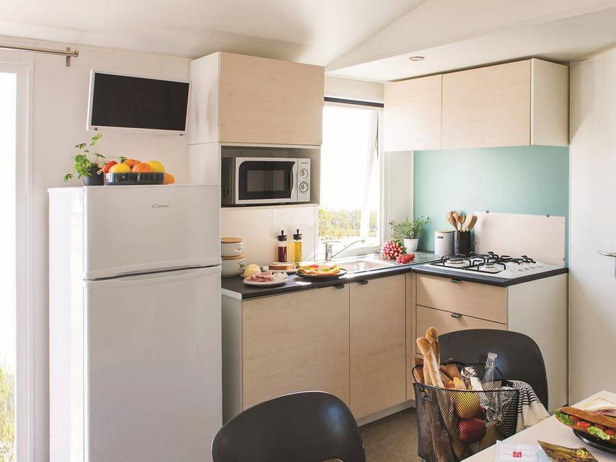 Camping Le Château - Mobilheim 6 personen - Confort 3 Zimmer ca. 30m² in Saint-Hilaire-de-Riez, Loire-Tal
