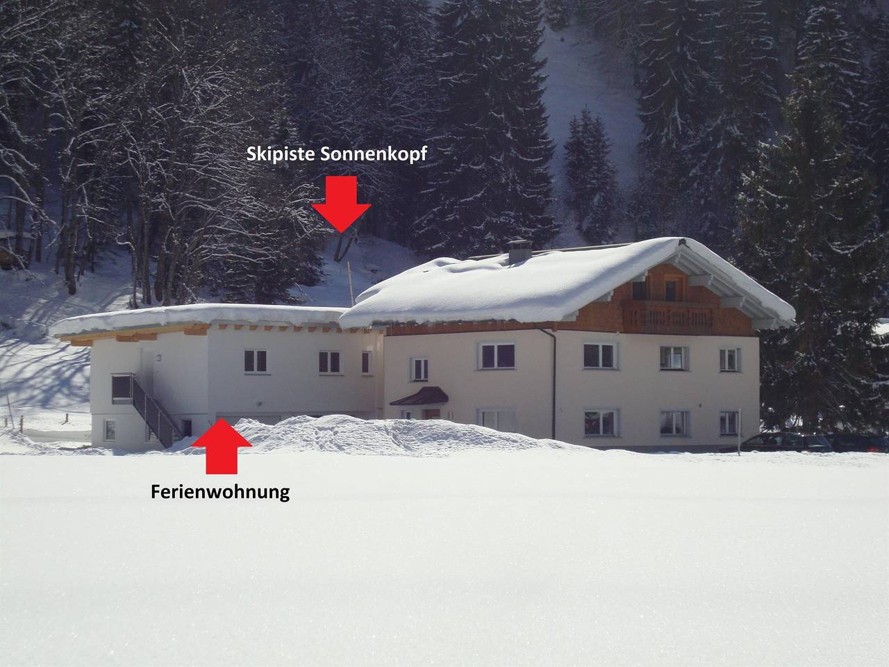 Ganze Ferienwohnung, Appartement/Fewo, Dusche, Wc, 3 Schlafräume in Sonnenkopf, Klösterle am Arlberg