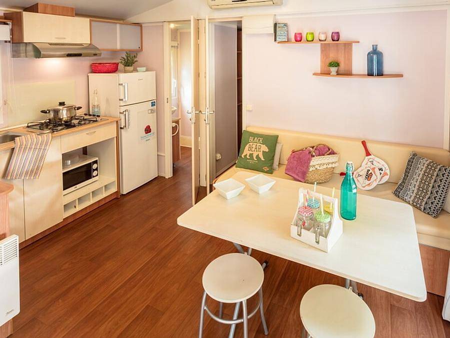 Camping les Dunes - Mobilhome 2 personnes - Mobil-home | Classic | 1 Ch. | 2 Pers. | Terrasse simple | Clim. | Tv in Torreilles, Côte d'Améthyste