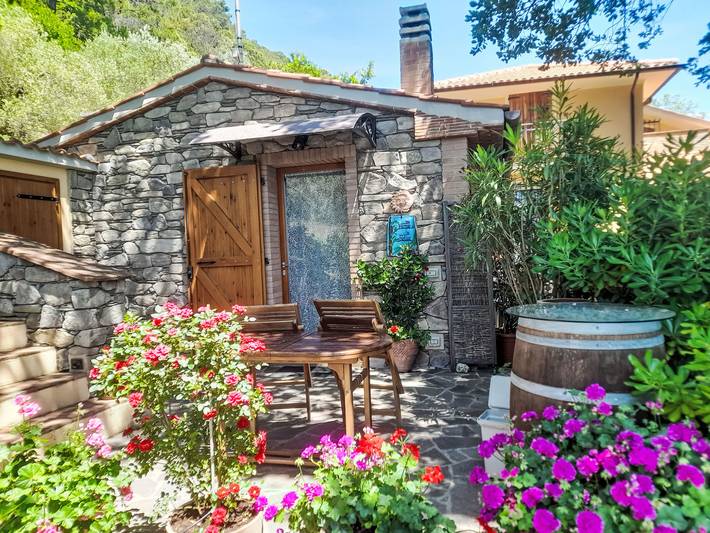 Ferienhaus für 4 Personen, mit Terrasse und Garten sowie Ausblick