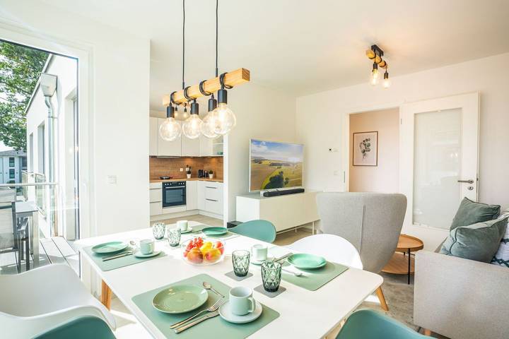 Ferienwohnung für 6 Personen, mit Balkon und Sauna in Zirchow