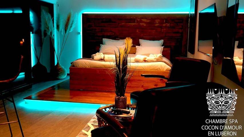 Chambre d’hôte pour 2 personnes, avec jacuzzi ainsi que jardin et terrasse
