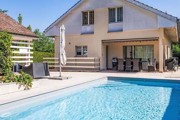 Villa für 8 Personen, mit Garten am Genfer See