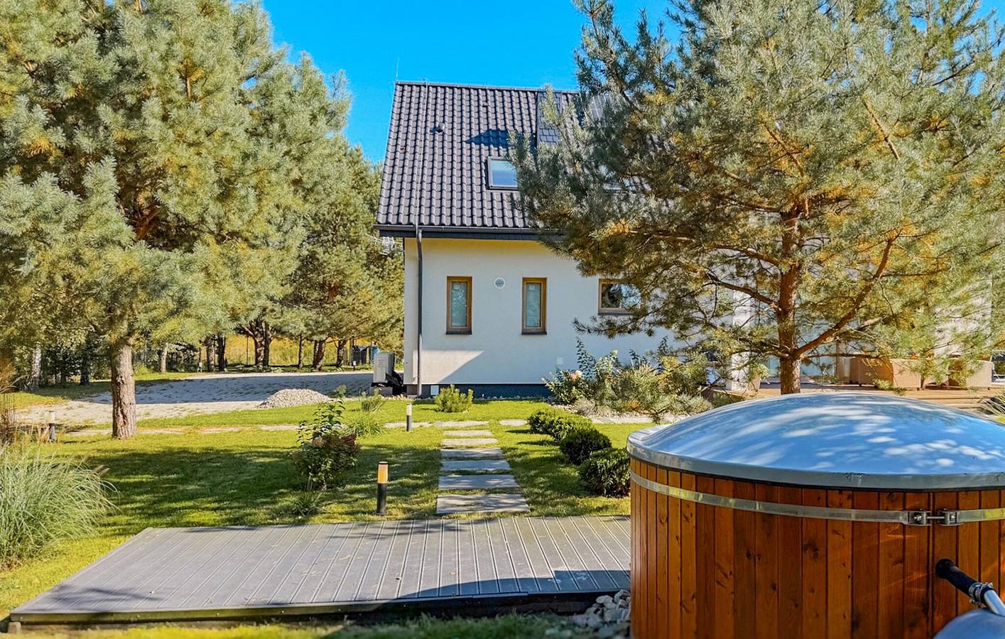 Ferienhaus für 8 Personen mit Ausblick in Powiat Olsztyński