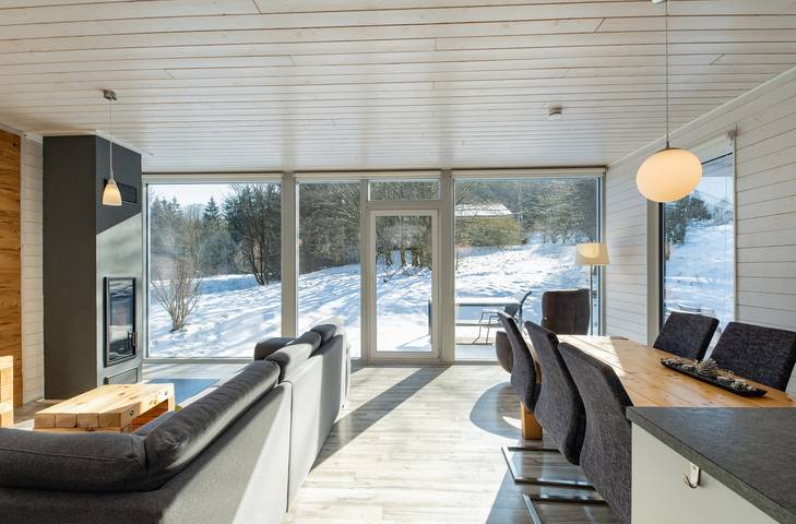 Ferienhaus für 5 Personen, mit Garten und Pool sowie Ausblick und Sauna, kinderfreundlich im Thüringer Wald