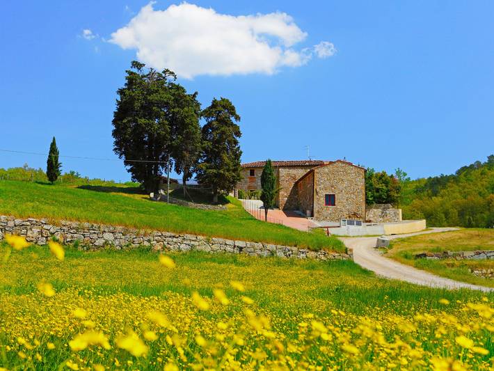 Ferienhaus für 6 Personen, mit Terrasse und Garten sowie Ausblick in Greve In Chianti