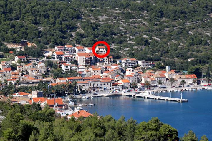 Ganze Wohnung, 1-Zimmer-Ferienwohnung mit Terrasse und Meerblick Vis -b in Vis Stadt, Vis (Dalmatien)