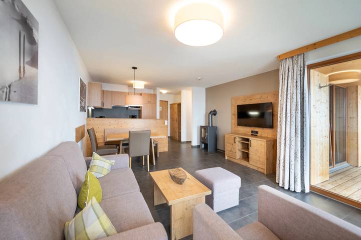 Ferienwohnung für 4 Personen, mit Balkon/Terrasse und Terrasse sowie Sauna im Brandnertal