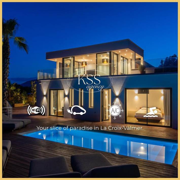 Chambre d’hôte pour 4 personnes, avec vue ainsi que piscine et terrasse