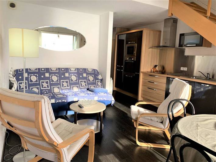 Ganzes Studio, Quiberon - Renoviertes Mezzanine-Studio 40m² für 4 Pers - Meerblick und Parkplatz in Quiberon, Côte des Mégalithes