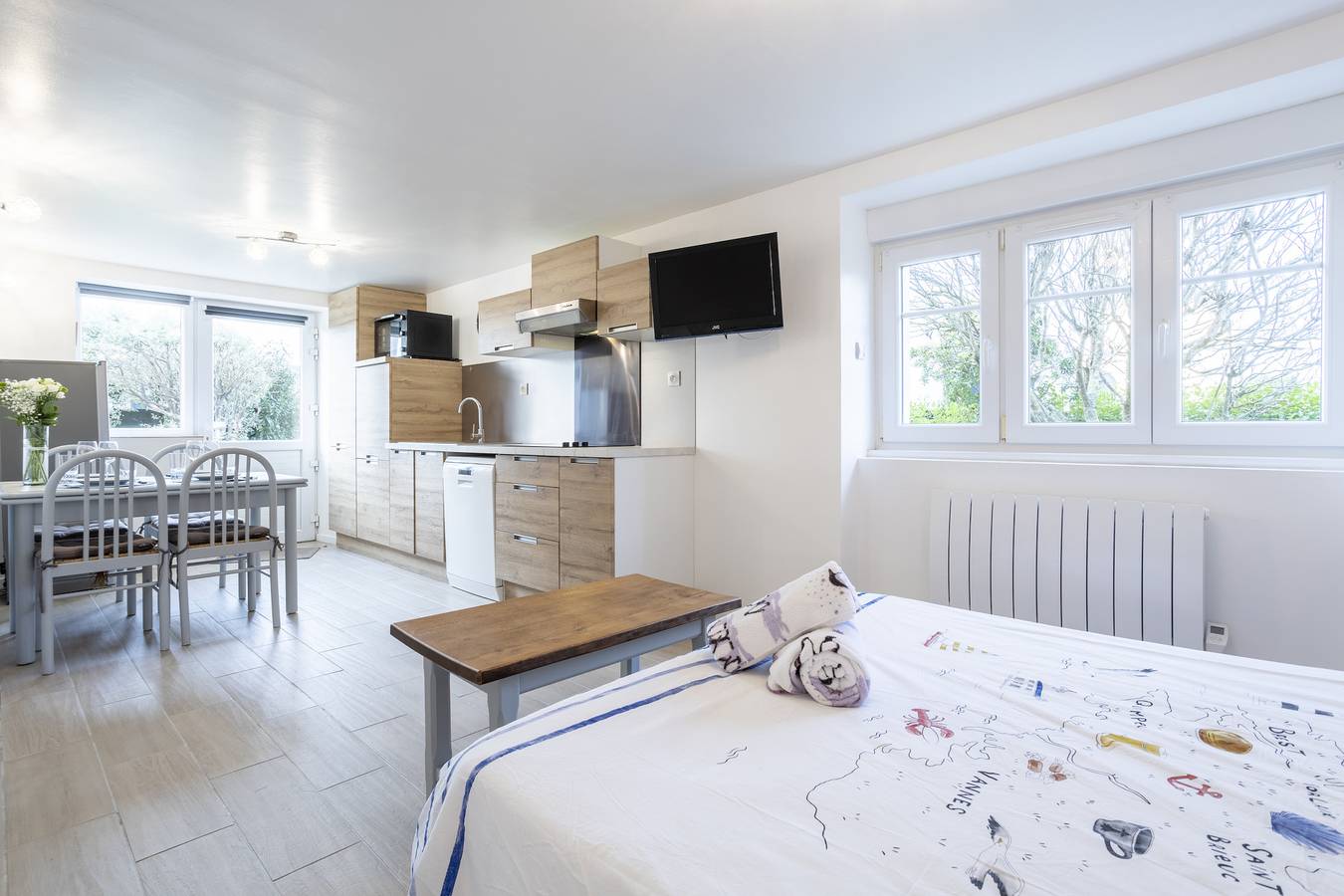 Appartement entier, Appartement "T2 Avec Jardin" avec jardin partagé et Wi-Fi in Bénodet, Région de Quimper