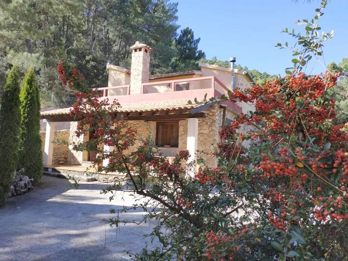 Casa rural para 12 personas, con jardín además de vistas y vistas al lago, Se admiten mascotas en Riopar (rio Mundo)