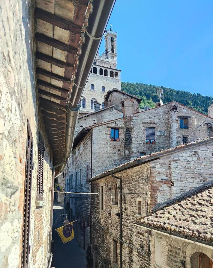 Ferienwohnung für 3 Personen, mit Ausblick in Gubbio