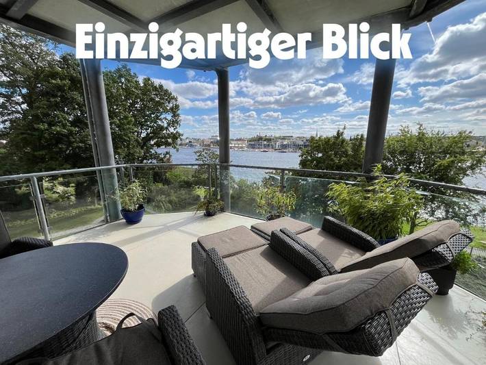 Ferienwohnung für 4 Personen, mit Garten und Ausblick in Gehlsdorf
