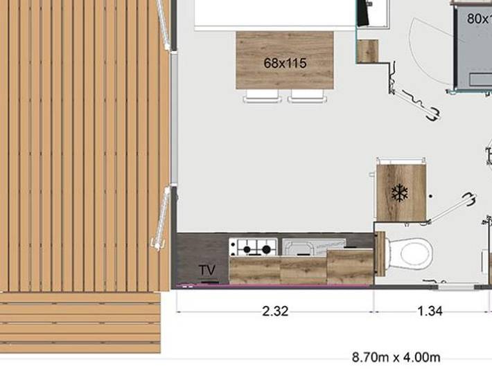 Camping für 4 Personen, mit Kinderpool und Sauna in Nord-Pas-de-Calais - 3