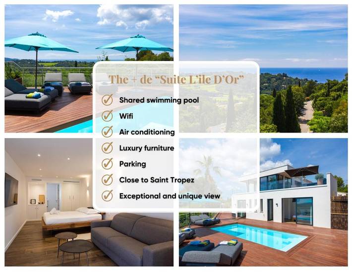 Chambre d’hôte pour 4 personnes, avec piscine ainsi que terrasse et vue à La Croix-Valmer - 2