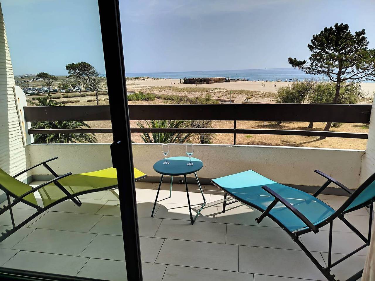 Appartement de vacances entier, Bord de mer pour ce T2 cabine climatisé avec parking et Wifi- 6Pc250 in Saint-Cyprien-Plage, Saint-Cyprien