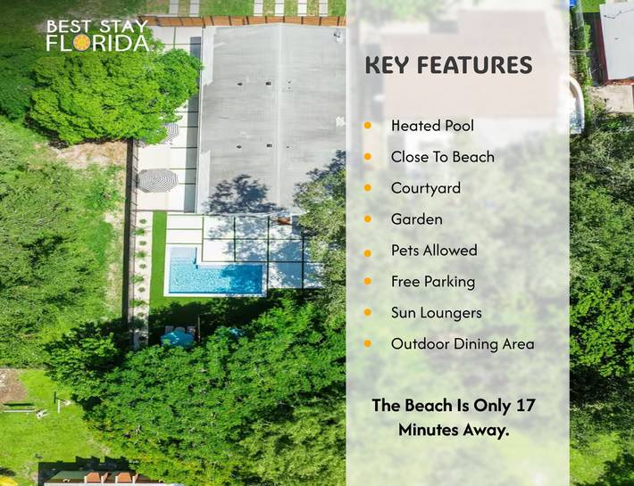 Vacation rental for 6 people, with pool and terrace as well as garden in Miami