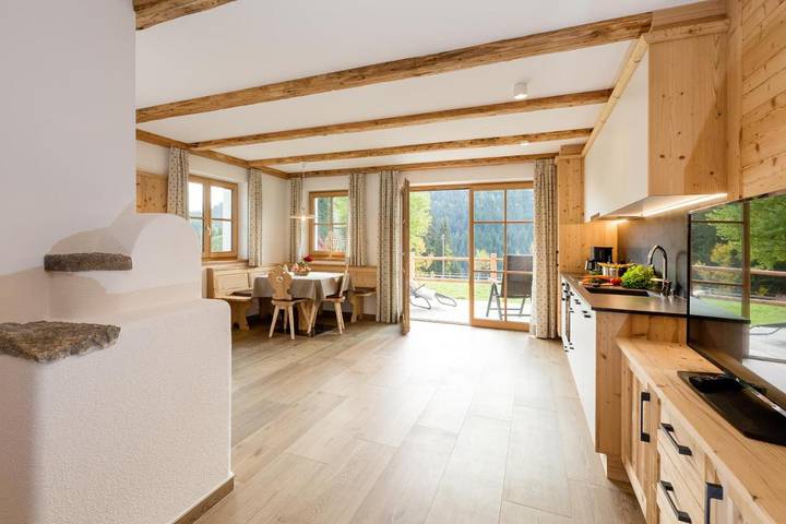 Ferienwohnung für 4 Personen, mit Garten und Ausblick