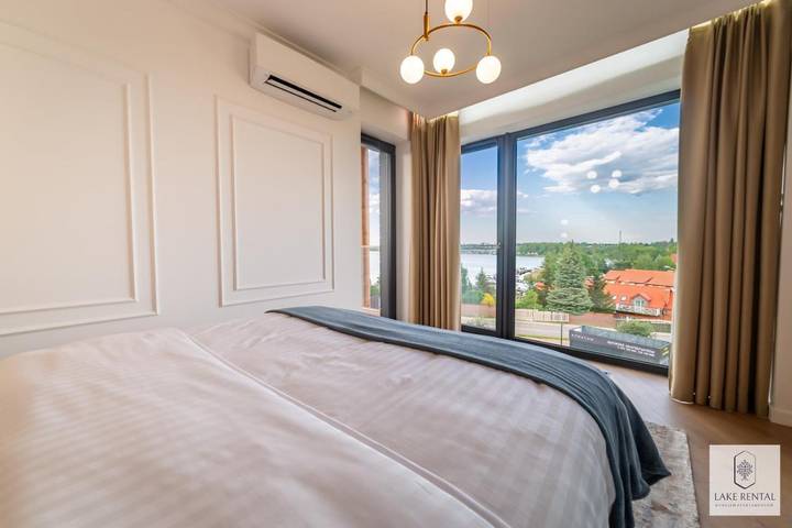 Ferienwohnung für 4 Personen, mit Sauna und Ausblick sowie Seeblick und Terrasse, mit Haustier in den Masuren
