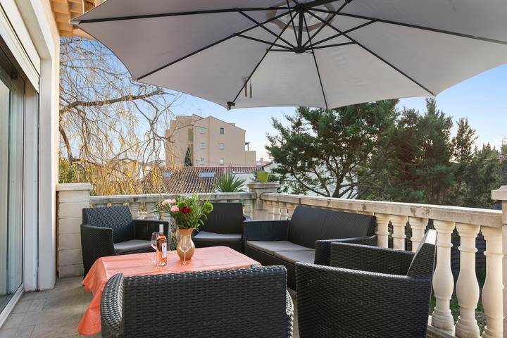 Ferienhaus 'Les Vignes' mit privater Terrasse, privatem Garten und Klimaanlage in Saint-Raphaël, Mittelmeerküste (Frankreich)
