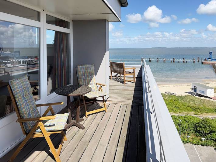 Ferienwohnung für 2 Personen, mit Balkon an der Nordsee
