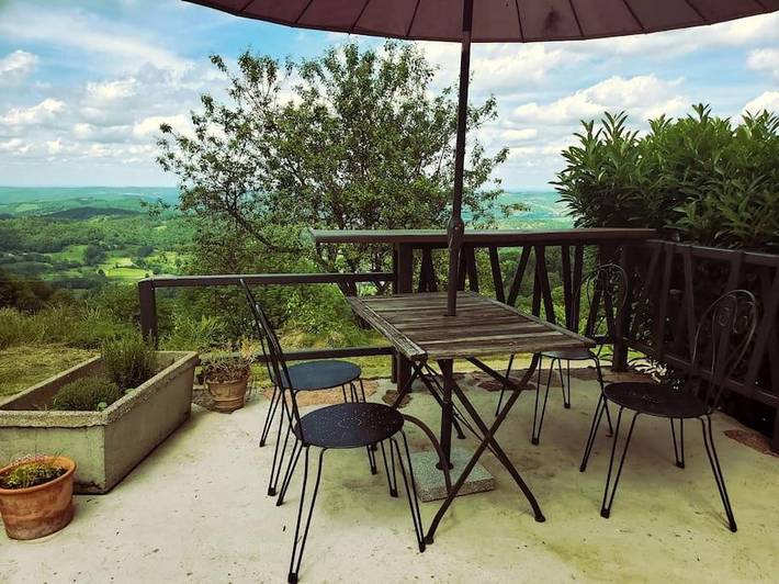 Maison de vacances pour 4 personnes, avec balcon et vue
