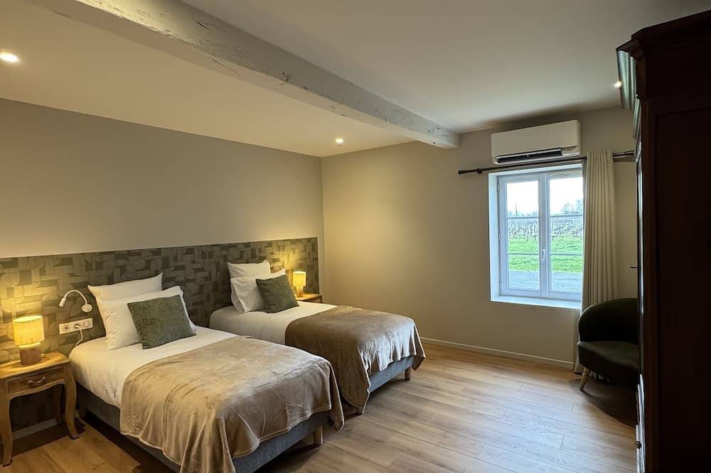 Ferienhaus-Premium-Eigenes Badezimmer-Blick auf die Landschaft in Saint-Sulpice-de-Faleyrens, Libourne und Umgebung