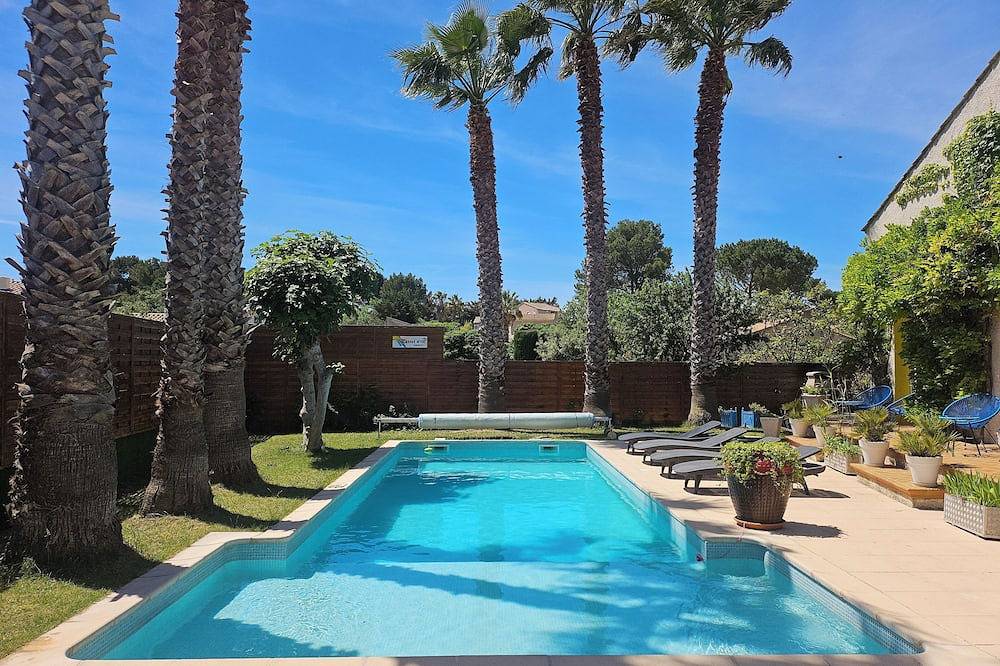Sehr schöne geräumige, komfortable und gepflegte Villa. in Lespignan, Mittelmeerküste (Frankreich)
