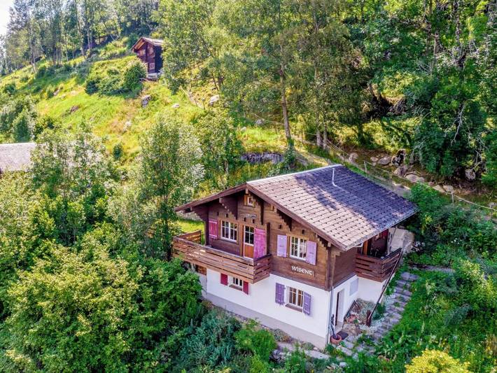 Chalet voor 7 personen, met balkon en sauna in Fiesch
