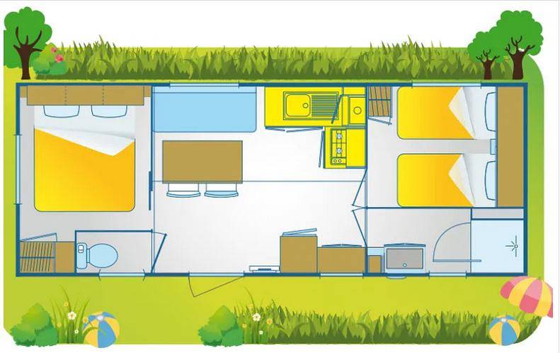 Il Pioppeto Camping Mobilehome Happy Comfort für 5 Personen in Marina di Vasto, Chieti Provinz