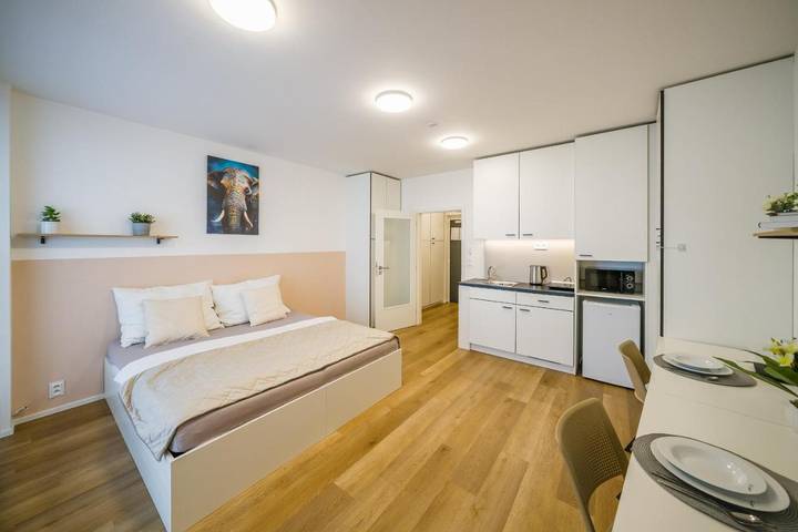 Apartament wakacyjny dla 2 osób, z balkon i widok w Brno